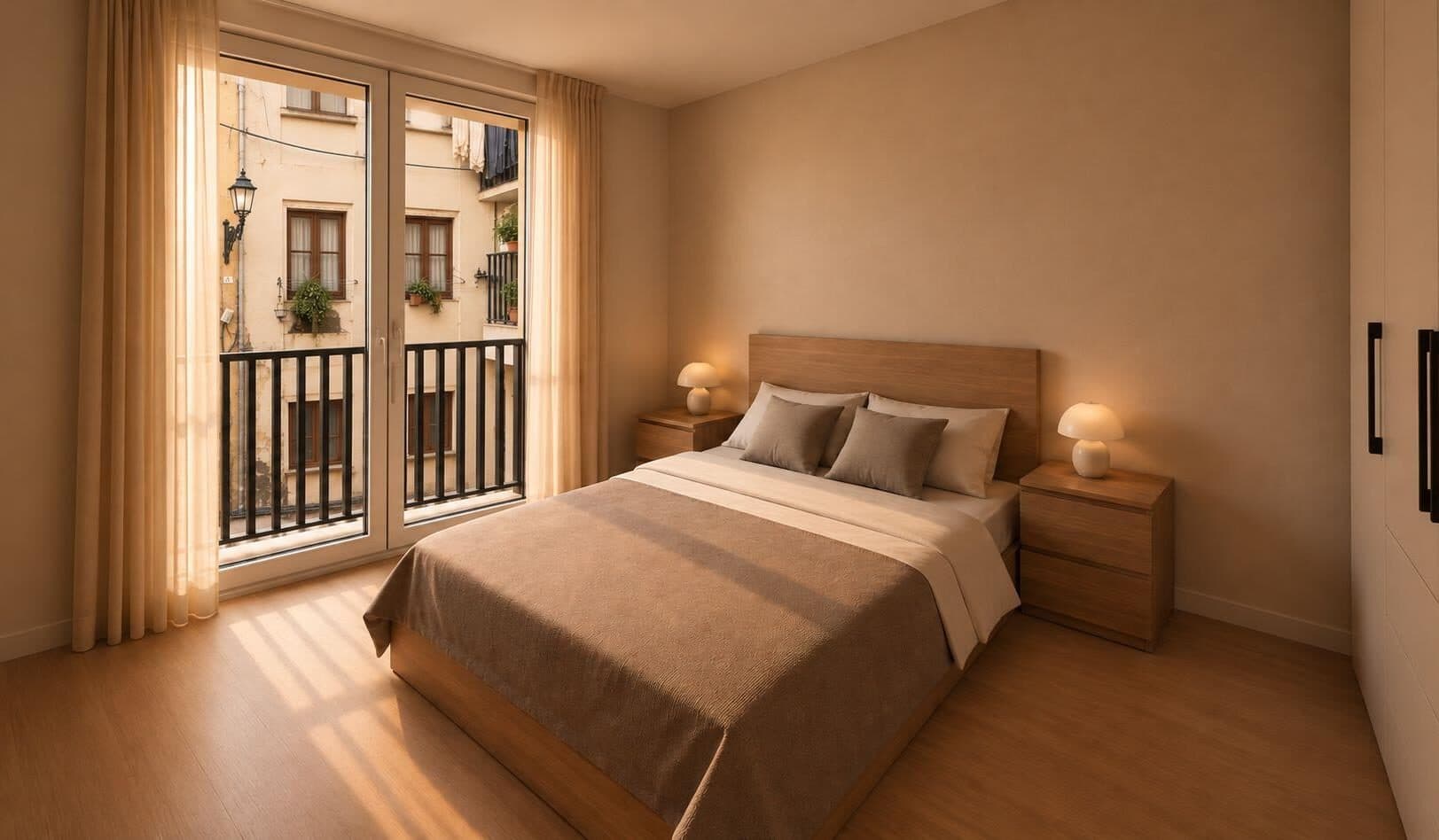 Slaapkamer 3 van de onderste duplex, op de eerste verdieping