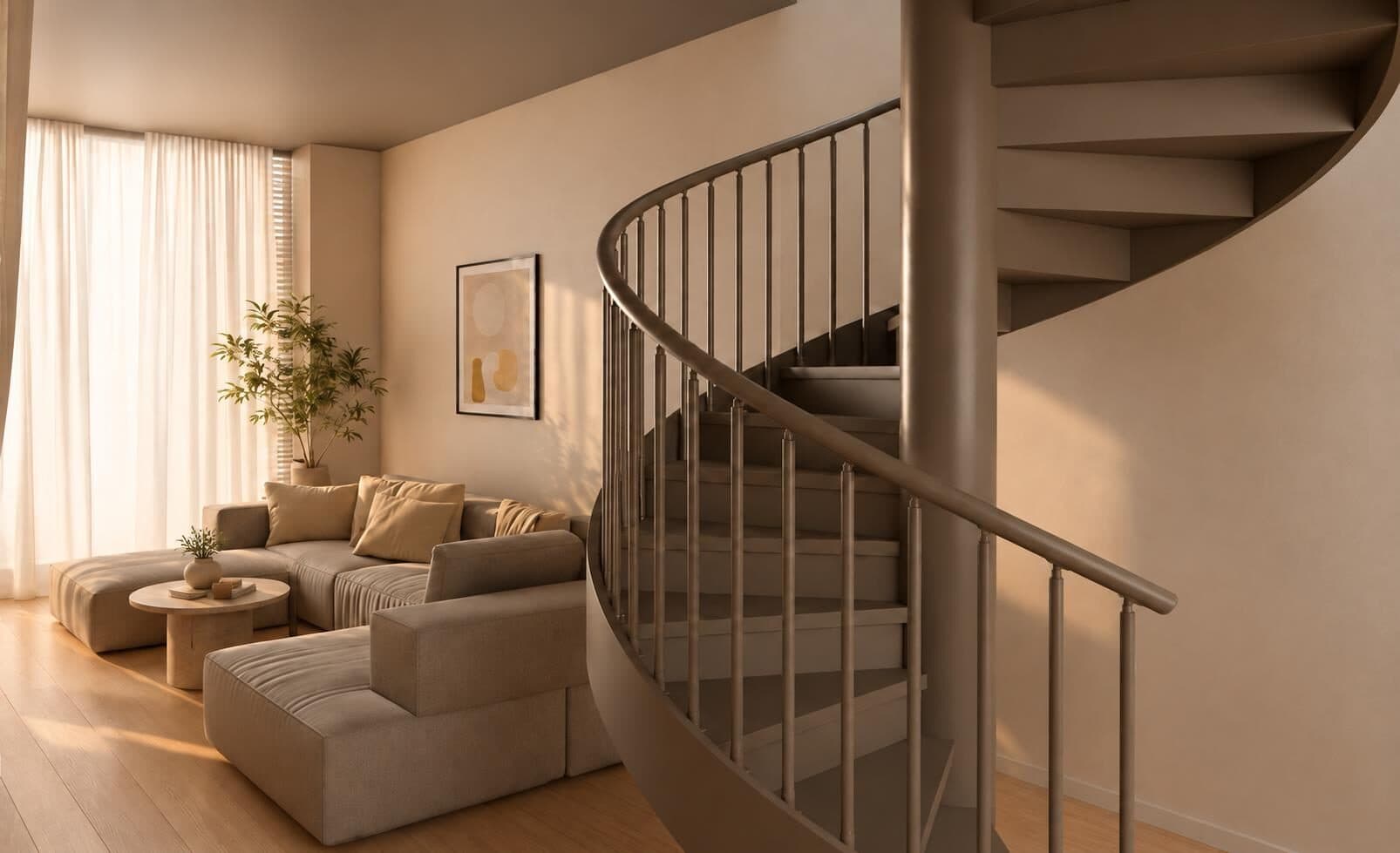 Begane grond van de onderste duplex