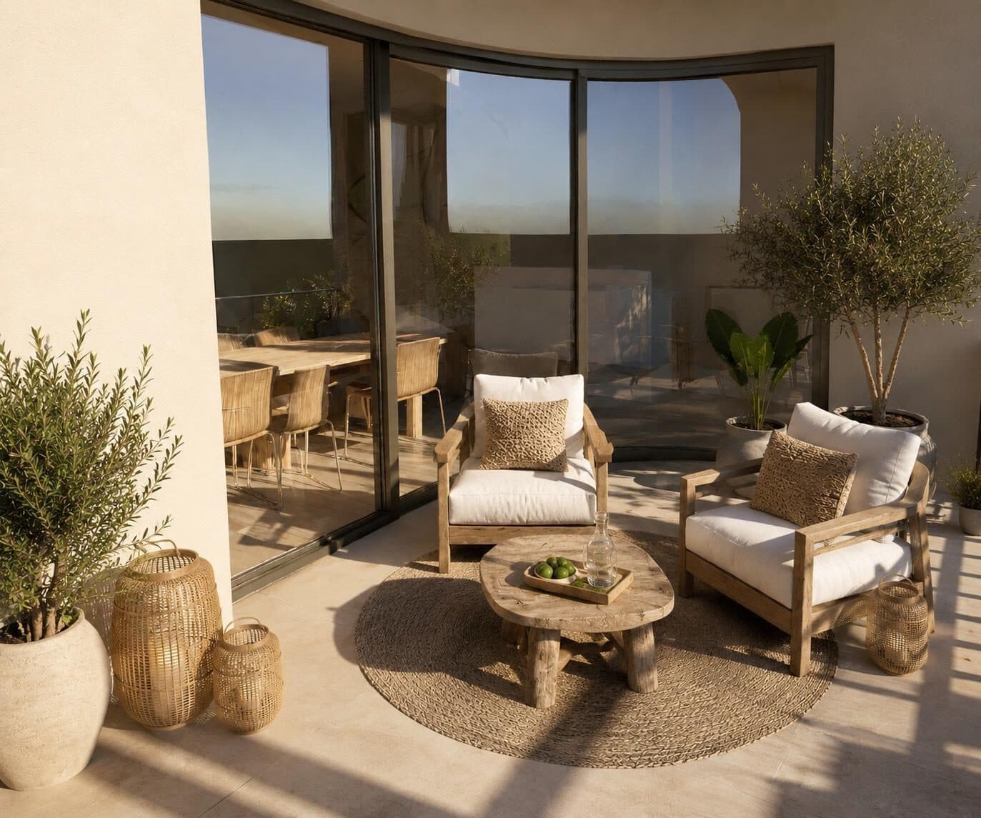 Patio van de onderste duplex