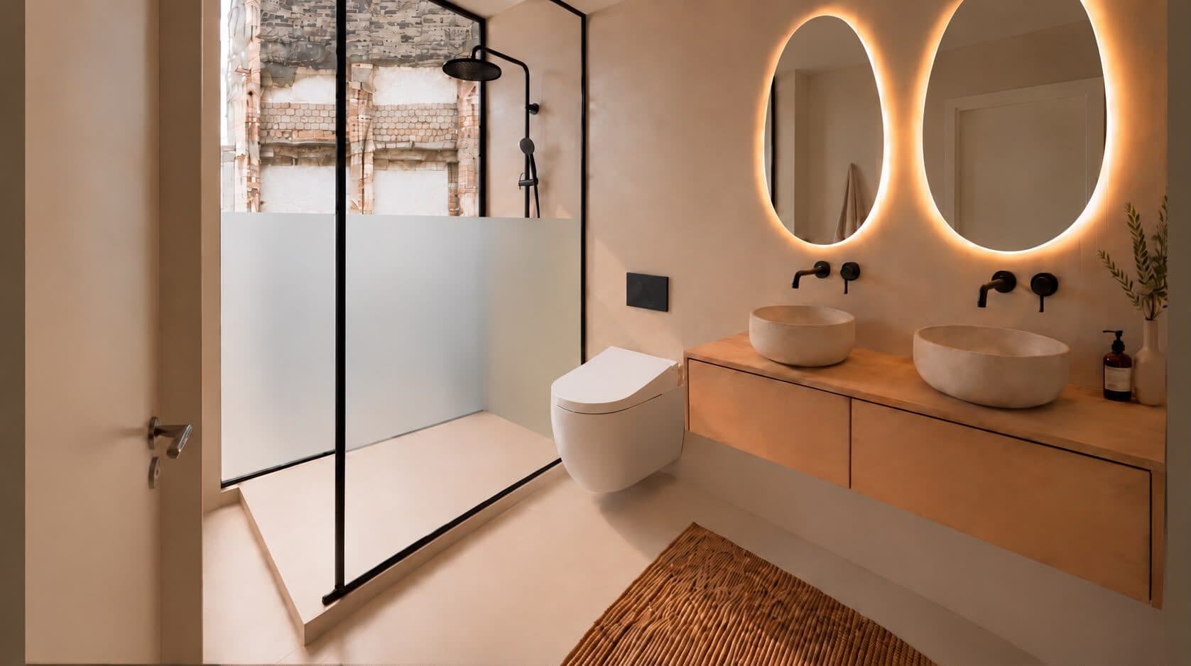 Badkamer 2 van de onderste duplex, op de eerste verdieping