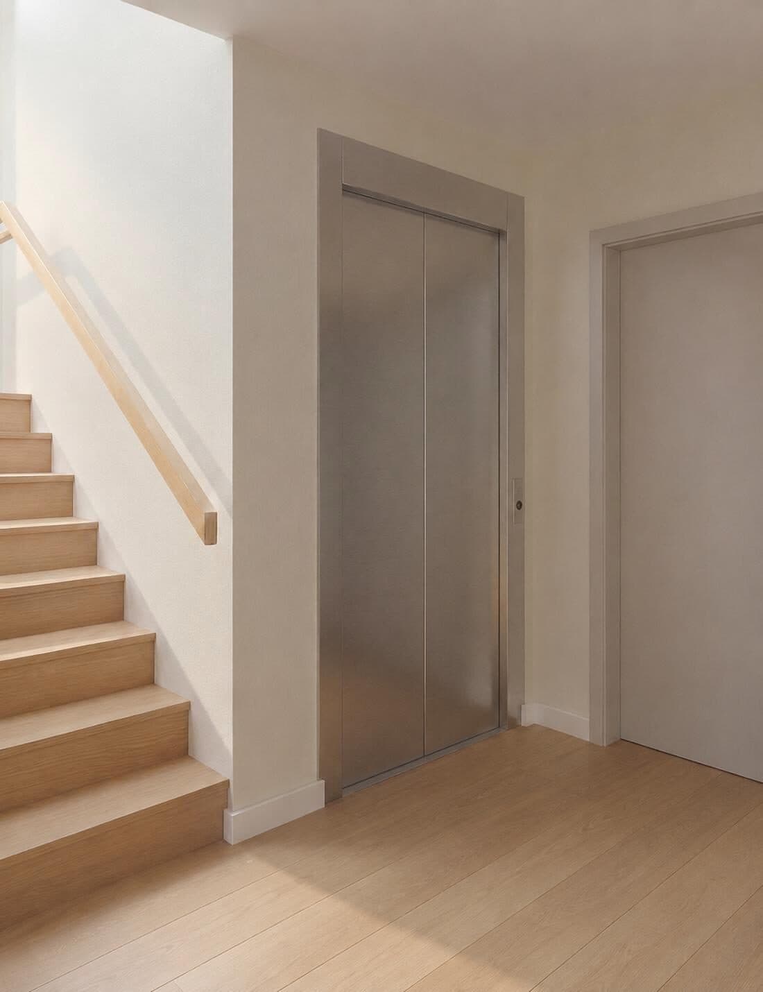 Lift naar de bovenste duplex, bij de entree op de begane grond